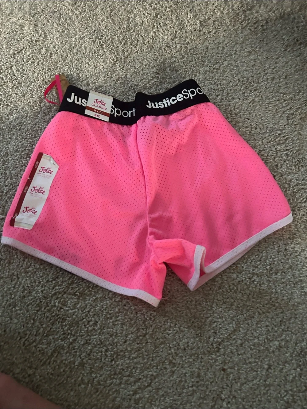 Justice Sport Girls Pink Shorts NWT